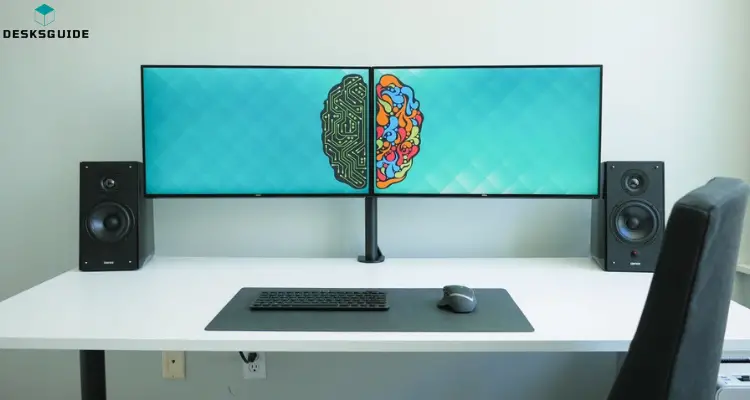 monitor screens on desk