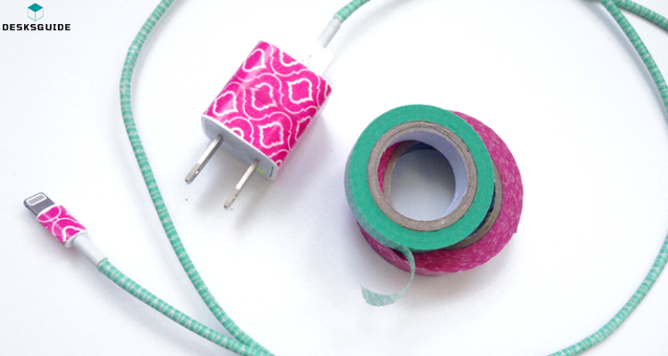 Decorate Cables using Washi Tape